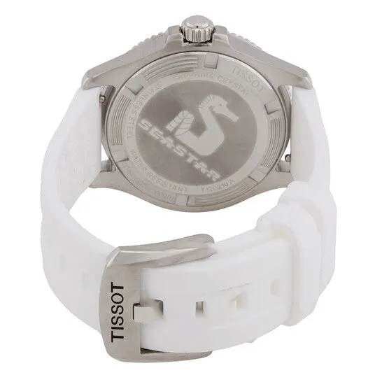 JMS always Original Tissot Seastar Quartz Diamond White Mother of Pearl Dial Unisex Watch T1202101711600 Watches