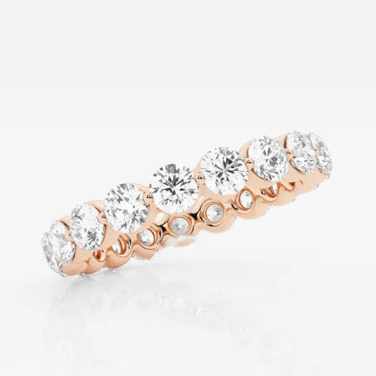 JMS always Rings Original Brilliant Diamond 14K Rose Gold2 CTTW Floating RoundCut LAB GROWN Diamond Eternity Band G SI