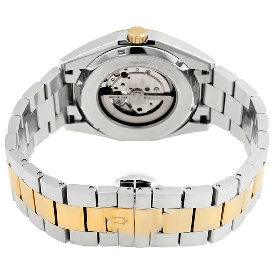 JMS always Rings Original Bulova Surveyor Automatic Silver Dial Twotone Mens Watch 98A284