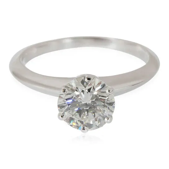 JMS always Rings Original PreOwned Tiffany Co Diamond Engagement Ring in Platinum I VVS2 129 CTW