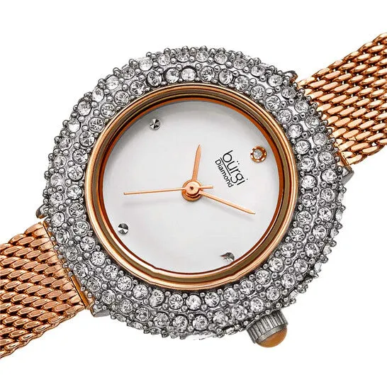 JMS always Watches Original Burgi Diamond Silver Dial Ladies Watch BUR236RG JMS always Watches Original Burgi Diamond Silver Dial Ladies Watch BUR236RG