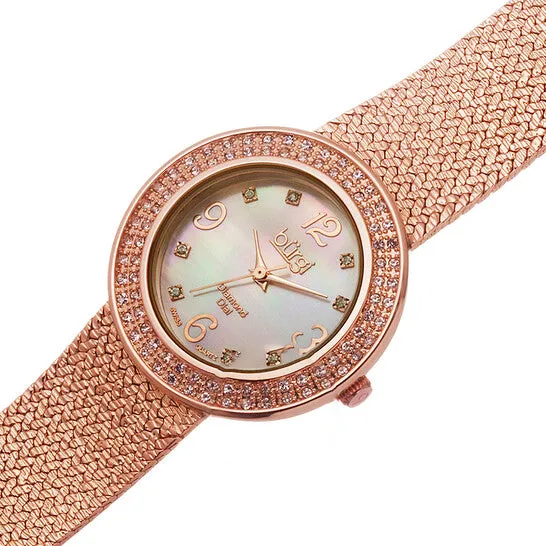JMS always Watches Original Burgi Pink Mother of Pearl Diamond Dial Ladies Watch BUR097RG JMS always Watches Original Burgi Pink Mother of Pearl Diamond Dial Ladies Watch BUR097RG
