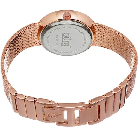 JMS always Watches Original Burgi Pink Mother of Pearl Diamond Dial Ladies Watch BUR097RG JMS always Watches Original Burgi Pink Mother of Pearl Diamond Dial Ladies Watch BUR097RG