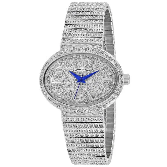 JMS always Watches Original Christian Van Sant Sparkler Quartz Silver Dial Ladies Watch CV0250 JMS always Watches Original Christian Van Sant Sparkler Quartz Silver Dial Ladies Watch CV0250
