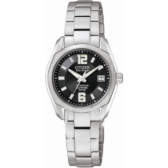 JMS always Watches Original Citizen EcoDrive Black Dial Ladies Watch EW210051E