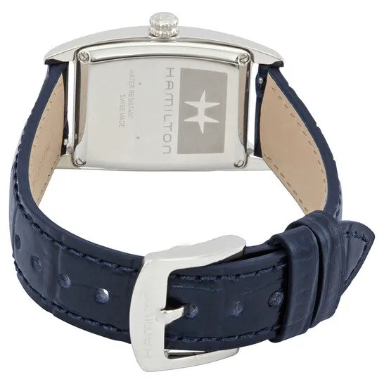 JMS always Watches Original Hamilton Boulton SilverWhite Dial Blue Leather Ladies Watch H13321611