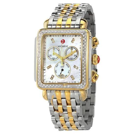 JMS always Watches Original Michele Deco XL Chronograph Quartz Diamond Ladies Watch MWW06Z000034 JMS always Watches Original Michele Deco XL Chronograph Quartz Diamond Ladies Watch MWW06Z000034