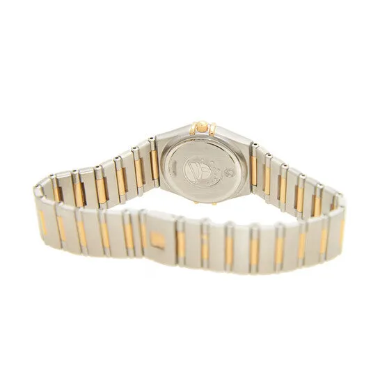 JMS always Watches Original Omega Constellation Quartz Diamond Brown Dial Ladies Watch 13586000