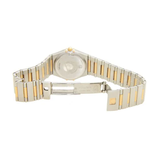 JMS always Watches Original Omega Constellation Quartz Diamond Brown Dial Ladies Watch 13586000