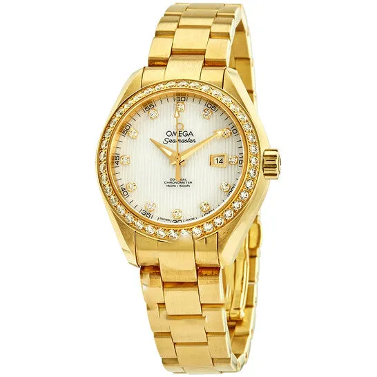 JMS always Watches Original Omega Seamaster Aqua Terra Automatic Ladies 18kt Yellow Gold Watch 23155342055001 JMS always Watches Original Omega Seamaster Aqua Terra Automatic Ladies 18kt Yellow Gold Watch 23155342055001