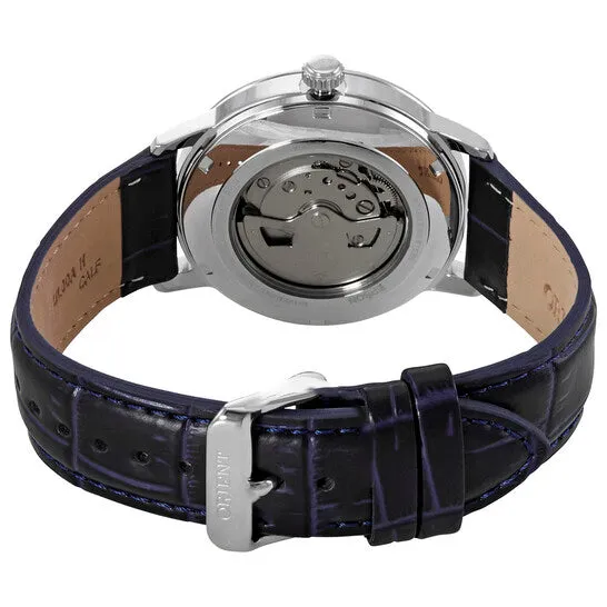 JMS always Watches Original Orient Automatic Blue Dial Blue Leather Mens Watch RAAC0F06L10B