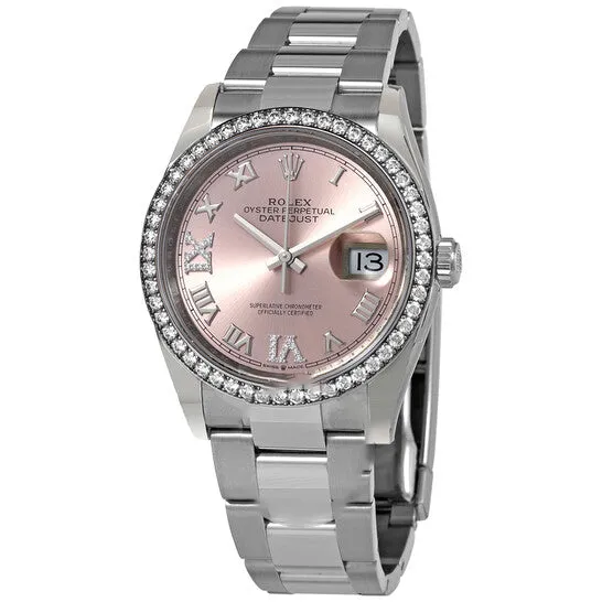 JMS always Watches Original Rolex Datejust 36 Pink Diamond Dial Automatic Unisex Oyster Watch 126284PRDO JMS always Watches Original Rolex Datejust 36 Pink Diamond Dial Automatic Unisex Oyster Watch 126284PRDO