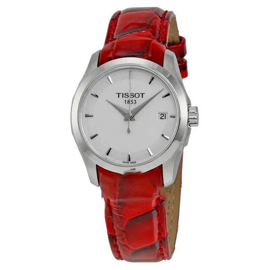 JMS always Watches Original Tissot Couturier White Dial Red Leather Ladies Watch T0352101601101 JMS always Watches Original Tissot Couturier White Dial Red Leather Ladies Watch T0352101601101
