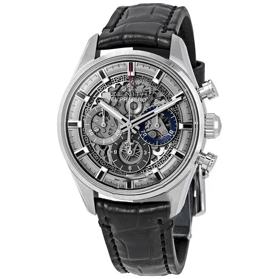 JMS always Watches Original Zenith Chronomaster El Primero Full Open Skeleton Dial Automatic Mens Leather Watch 03215340078C813 JMS always Watches Original Zenith Chronomaster El Primero Full Open Skeleton Dial Automatic Mens Leather Watch 03215340078C813
