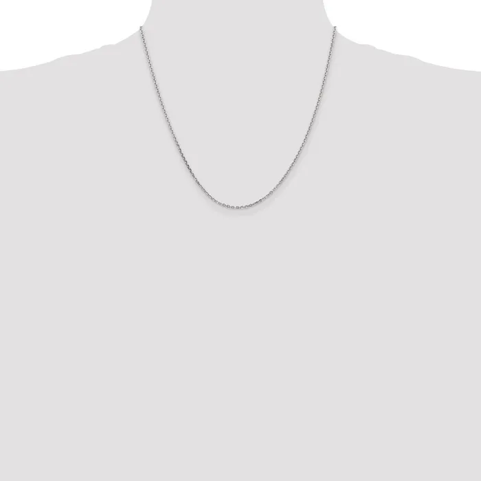 MDS Necklaces 14K White Gold 20 inch 165mm Diamondcut Cable with Lobster Clasp Chain Necklace MDS Necklaces 14K White Gold 20 inch 165mm Diamondcut Cable with Lobster Clasp Chain Necklace