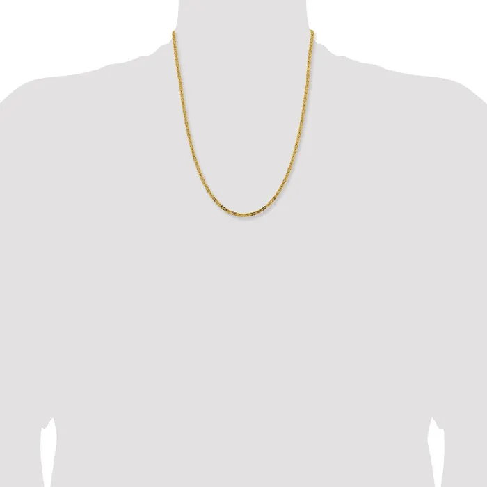 MDS Necklaces 14K Yellow Gold 22 inch 25mm Byzantine with Lobster Clasp Chain Necklace MDS Necklaces 14K Yellow Gold 22 inch 25mm Byzantine with Lobster Clasp Chain Necklace