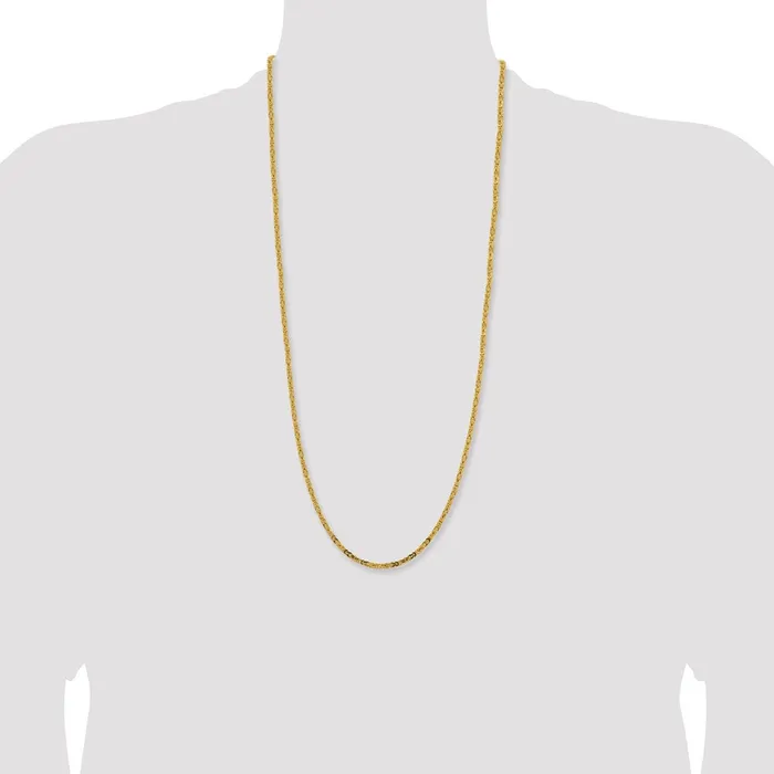 MDS Necklaces 14K Yellow Gold 30 inch 25mm Byzantine with Lobster Clasp Chain Necklace MDS Necklaces 14K Yellow Gold 30 inch 25mm Byzantine with Lobster Clasp Chain Necklace