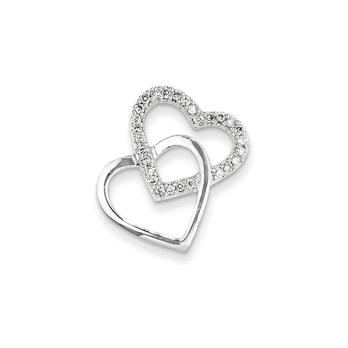 Necklaces 14k White Gold AA Quality Completed Real Diamond Vintage Heart Pendant Goldia Necklaces 14k White Gold AA Quality Completed Real Diamond Vintage Heart Pendant Goldia