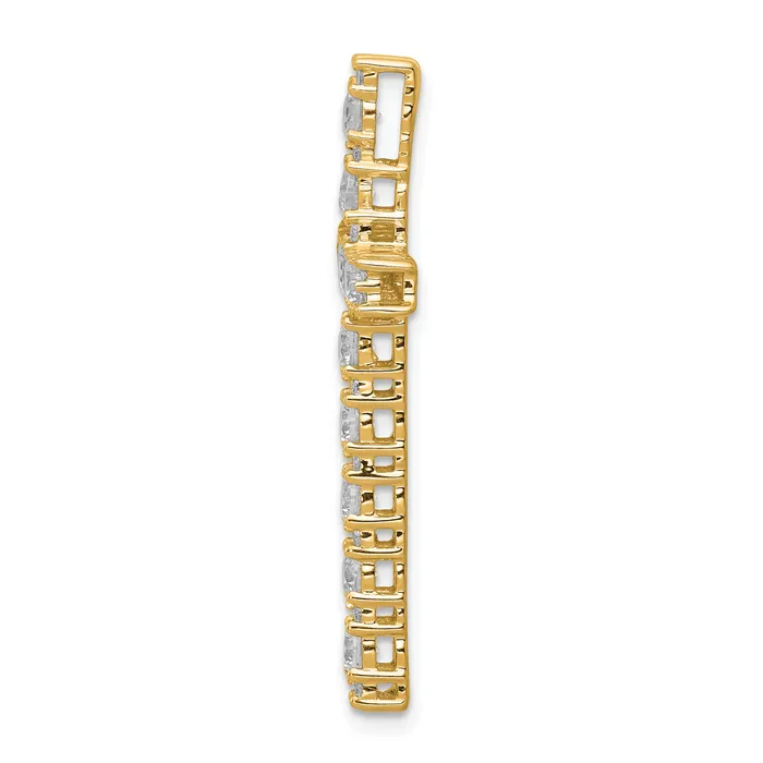 Necklaces Goldia 10k Yellow Gold 1 Ct Lab Grown Diamond VSSI G Cross Chain Slide Pendant
