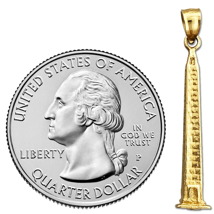Necklaces Goldia 14K Gold 3D Washington Monument Pendant