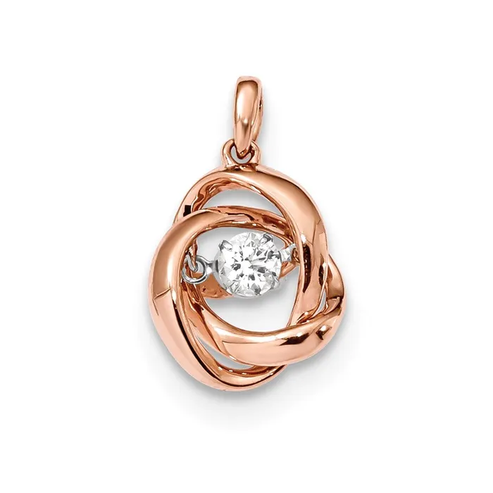 Necklaces Goldia 14K Rose Gold Real Diamond Pendant
