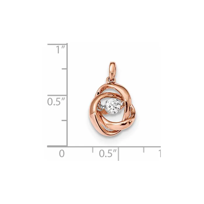 Necklaces Goldia 14K Rose Gold Real Diamond Pendant