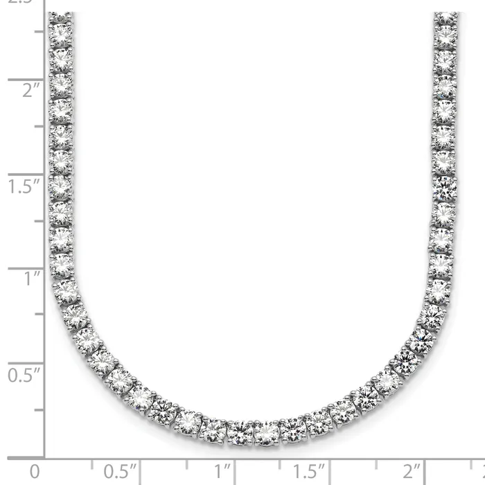 Necklaces Goldia 14k White Gold 28 34 Ct Lab Grown Diamond VSSI G Round 22 inch Straight Tennis Necklace