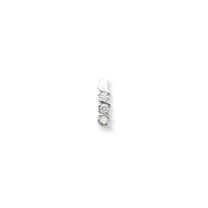 Necklaces Goldia 14k White Gold AAA Real Diamond chain slide