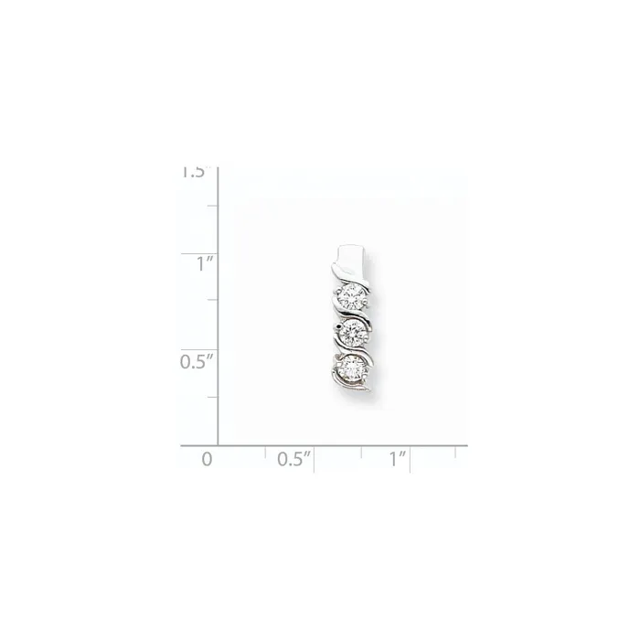 Necklaces Goldia 14k White Gold AAA Real Diamond chain slide