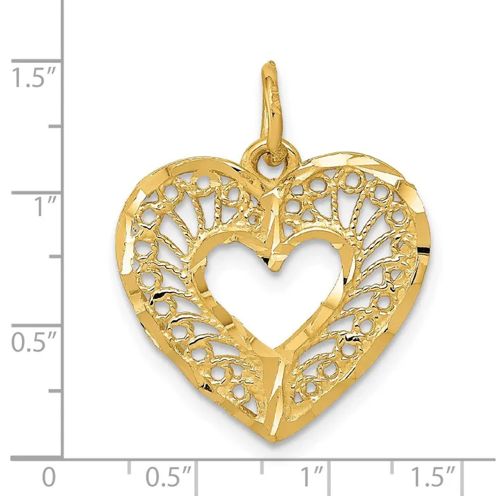 Necklaces Goldia 14k Yellow Gold Polished Heart Pendant