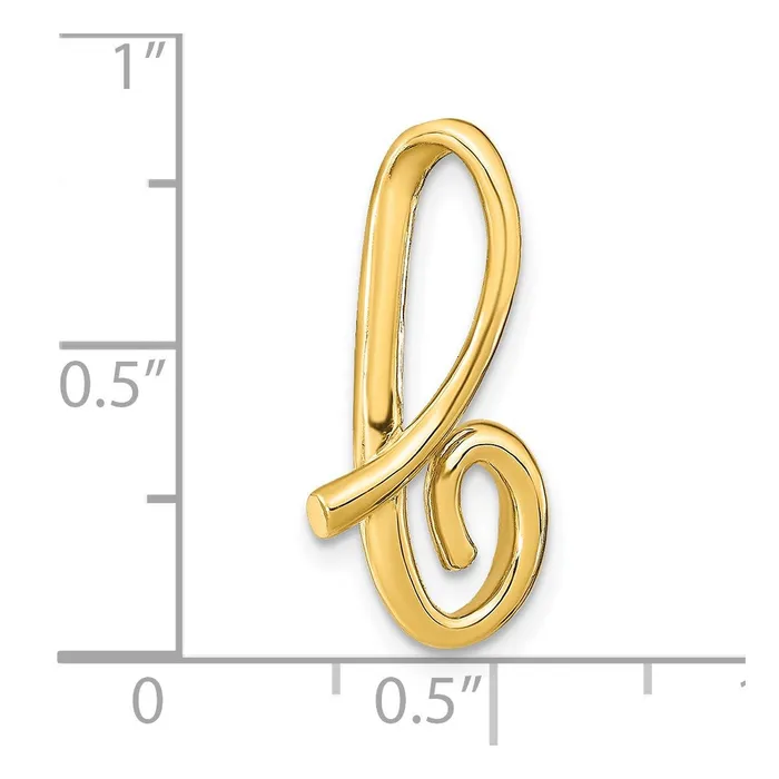 Necklaces Goldia 14k Yellow Gold Polished Letter B Initial Slide