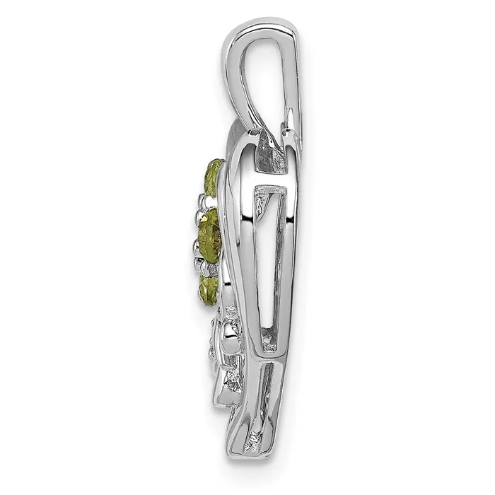 Necklaces Goldia Sterling Silver Rhodiumplated Amethyst and Peridot Diamond Pendant