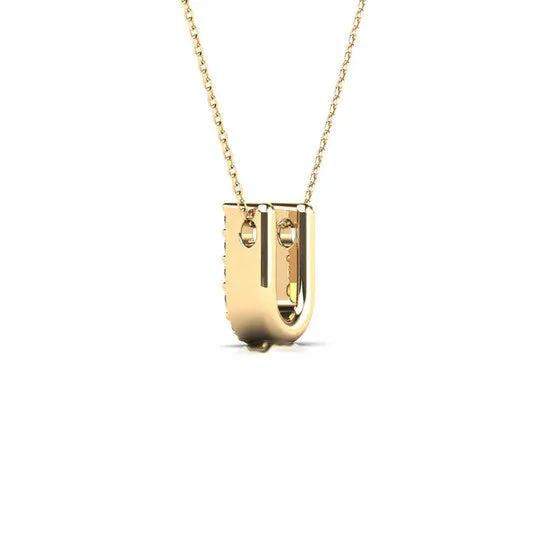 Necklaces JMS always Original Maulijewels 011 Carat Natural Diamond Initial U Necklace Pendant In 14K Yellow Gold With 18 Cable Chain Necklaces JMS always Original Maulijewels 011 Carat Natural Diamond Initial U Necklace Pendant In 14K Yellow Gold With 18 Cable Chain