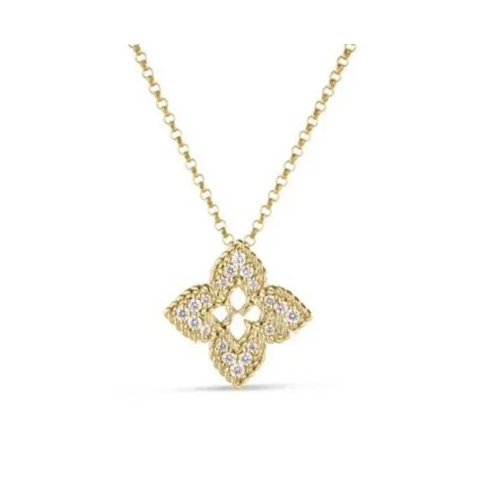 Necklaces JMS always Original Roberto Coin 18K Yellow Gold 015Ct Diamond Venetian Princess Necklace 8883383Aychx Necklaces JMS always Original Roberto Coin 18K Yellow Gold 015Ct Diamond Venetian Princess Necklace 8883383Aychx