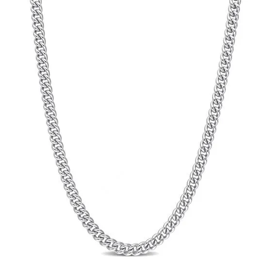 Necklaces Original AMOUR 44mm Curb Link Chain Necklace In Sterling Silver 20 In JMS always Necklaces Original AMOUR 44mm Curb Link Chain Necklace In Sterling Silver 20 In JMS always
