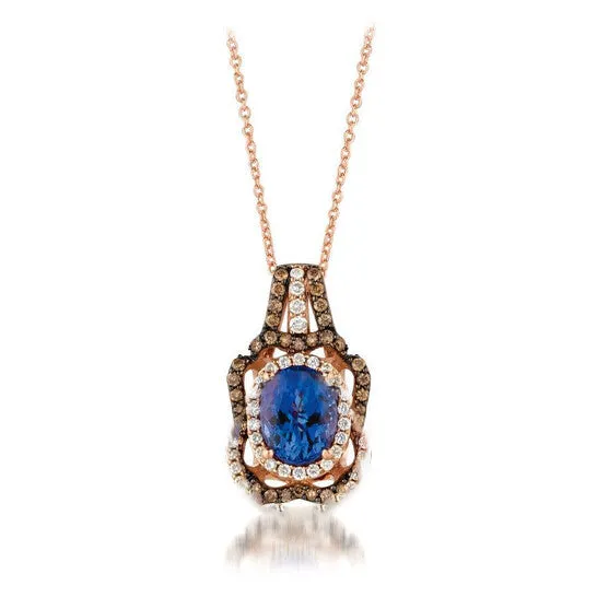 Necklaces Original Le Vian Ladies Blueberry Tanzanite Pendant in 14K Strawberry Gold JMS always Necklaces Original Le Vian Ladies Blueberry Tanzanite Pendant in 14K Strawberry Gold JMS always