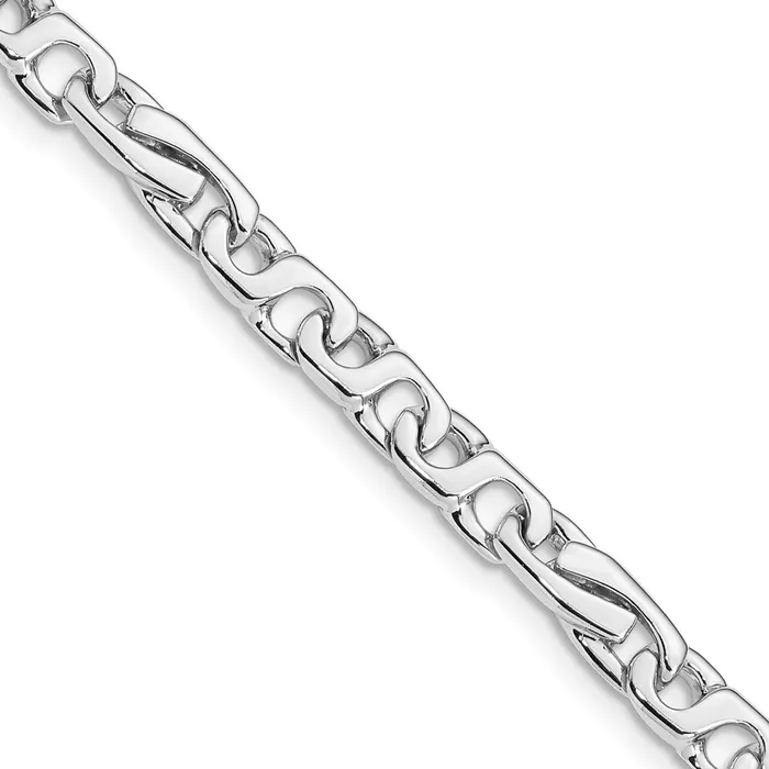 Necklaces Solid 14K White Gold 18 inch 58mm Hand Polished Fancy Link with Fancy Lobster Clasp Chain Necklace MDS Necklaces Solid 14K White Gold 18 inch 58mm Hand Polished Fancy Link with Fancy Lobster Clasp Chain Necklace MDS