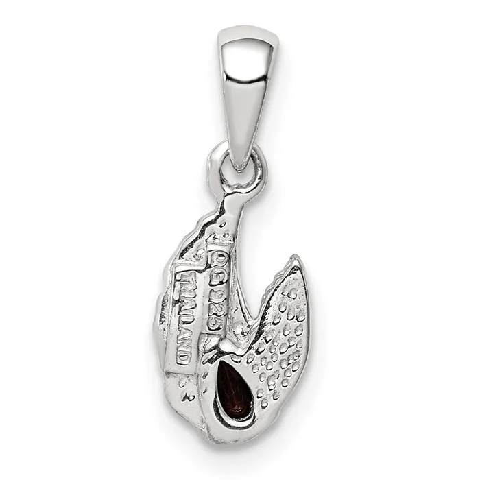 Necklaces Sterling Silver Garnet Wing Pendant Goldia