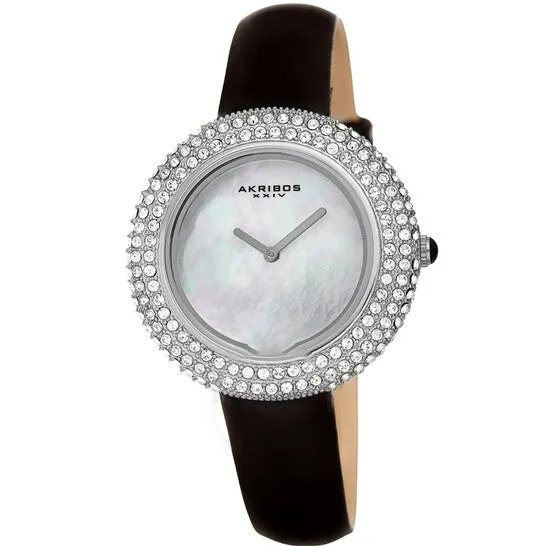 Original Akribos XXIV Quartz Crystal White Dial Ladies Watch AK1049SSB JMS always Watches Original Akribos XXIV Quartz Crystal White Dial Ladies Watch AK1049SSB JMS always Watches