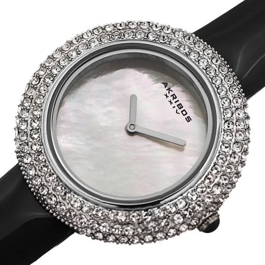 Original Akribos XXIV Quartz Crystal White Dial Ladies Watch AK1049SSB JMS always Watches Original Akribos XXIV Quartz Crystal White Dial Ladies Watch AK1049SSB JMS always Watches