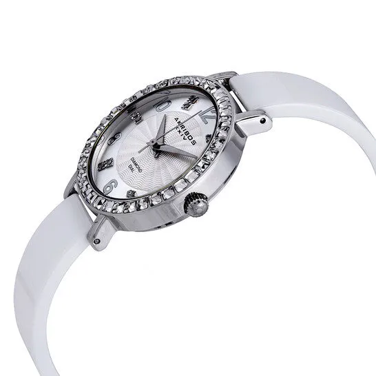 Original Akribos XXIV Silver Dial White Ceramic Ladies Watch AK758SSW JMS always Watches Original Akribos XXIV Silver Dial White Ceramic Ladies Watch AK758SSW JMS always Watches