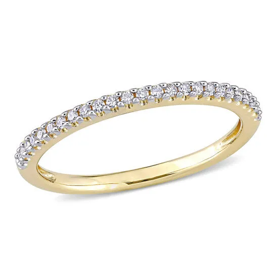 Original Amour 14K Yellow Gold 18 CT TDW Diamond Eternity Ring JMS always Rings