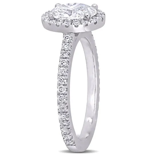 Original Amour 18k White Gold 1 38 CT TW Certified Diamond Oval Halo Engagement Ring JMS always Rings Original Amour 18k White Gold 1 38 CT TW Certified Diamond Oval Halo Engagement Ring JMS always Rings