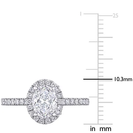 Original Amour 18k White Gold 1 38 CT TW Certified Diamond Oval Halo Engagement Ring JMS always Rings Original Amour 18k White Gold 1 38 CT TW Certified Diamond Oval Halo Engagement Ring JMS always Rings