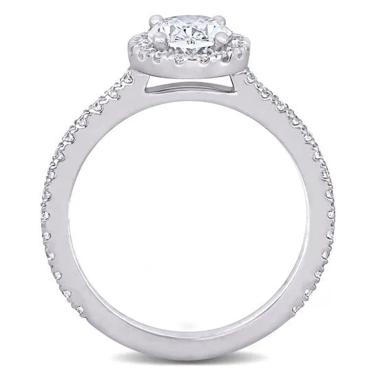 Original Amour 18k White Gold 1 38 CT TW Certified Diamond Oval Halo Engagement Ring JMS always Rings Original Amour 18k White Gold 1 38 CT TW Certified Diamond Oval Halo Engagement Ring JMS always Rings