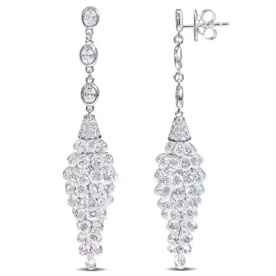 Original AMOUR 32 15 CT TW Diamond Chandelier Beaded Earrings In 18k White Gold JMS always Earrings Original AMOUR 32 15 CT TW Diamond Chandelier Beaded Earrings In 18k White Gold JMS always Earrings