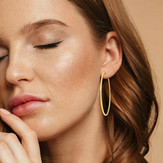 Original Amour 645mm Hoop Earrings in 10k Yellow Gold JMS always Earrings Original Amour 645mm Hoop Earrings in 10k Yellow Gold JMS always Earrings