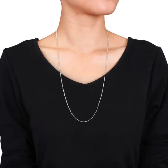 Original AMOUR Bead Chain Necklace In Sterling Silver 24 In JMS always Necklaces Original AMOUR Bead Chain Necklace In Sterling Silver 24 In JMS always Necklaces