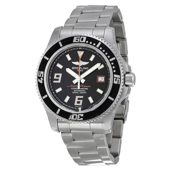 Original Breitling Superocean 44 Black Dial Stainless Steel Mens Watch A1739102BA80SS JMS always Bracelets Original Breitling Superocean 44 Black Dial Stainless Steel Mens Watch A1739102BA80SS JMS always Bracelets