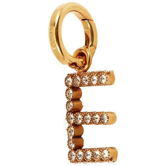 Original Burberry Crystal E Alphabet Charm JMS always Charm Necklaces Original Burberry Crystal E Alphabet Charm JMS always Charm Necklaces